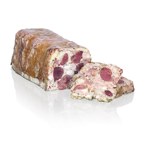 Terrine of duck meat "Vigneronne", with chestnuts, trapeze, rougié, 1 kg