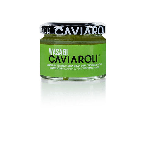 Caviaroli® Olivenölkaviar, kleine Perlen aus Olivenöl mit Wasabigeschmack, 50 g