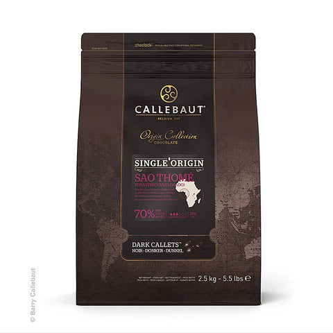 Gebinde-4-Origine Sao Thomé, dunkle Couverture, Callets, 70% Kakao, 2,5 kg