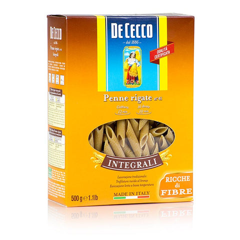Gebinde-12-De Cecco Vollkorn Penne Rigate, No.41, 500 g