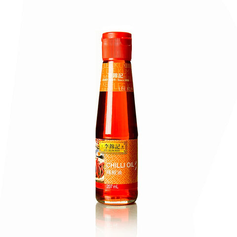 Container-12-Chili Oil, Soybean Oil with Chili, Lee Kum Kee, 207 ml
