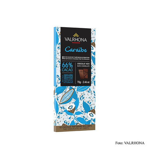 Gebinde-12-Valrhona Caraibe - Bitterschokolade, 66% Kakao, Karibik, 70 g