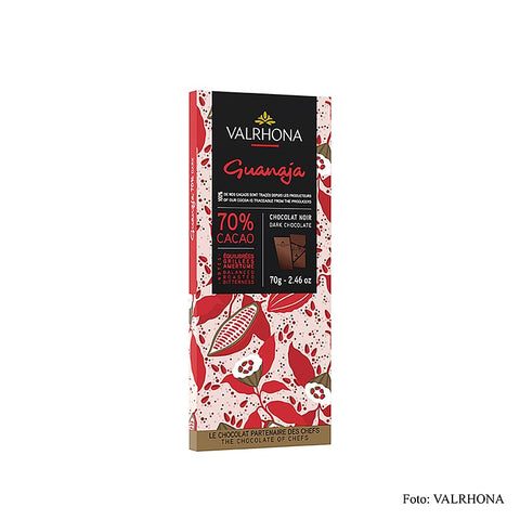 Gebinde-12-Valrhona Guanaja - Bitterschokolade, mit Kakaonibs, 70 % Kakao, 70 g