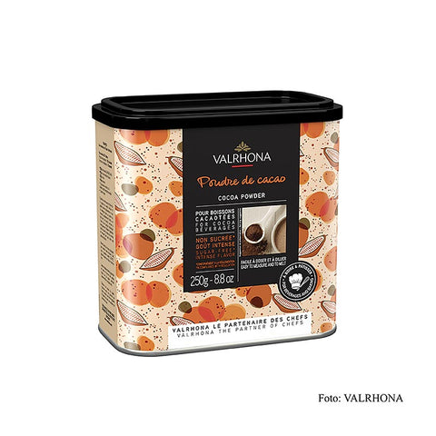 Gebinde-8-Kakaopulver, schwach entölt, 20-22% Kakaobutter, Valrhona, 250 g