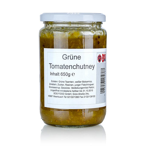 Gebinde-6-Grüne Tomaten Chutney, mit weißem Balsamico, 650 g