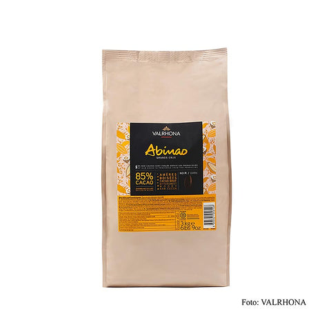 Gebinde-3-Valrhona Abinao "Grand Cru", dunkle Couverture, Callets, 85% Kakao, Afrika, 3 kg