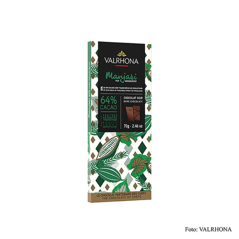 Gebinde-12-Valrhona Manjari - Bitterschokolade, 64% Kakao, Madagaskar, 70 g