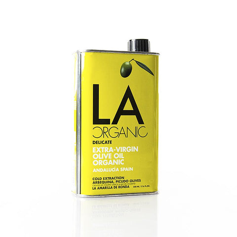 Pack of 12 Extra Virgin Olive Oils, La Ronda Suave Eco (canister by Philippe Starck), Organic, 500 ml