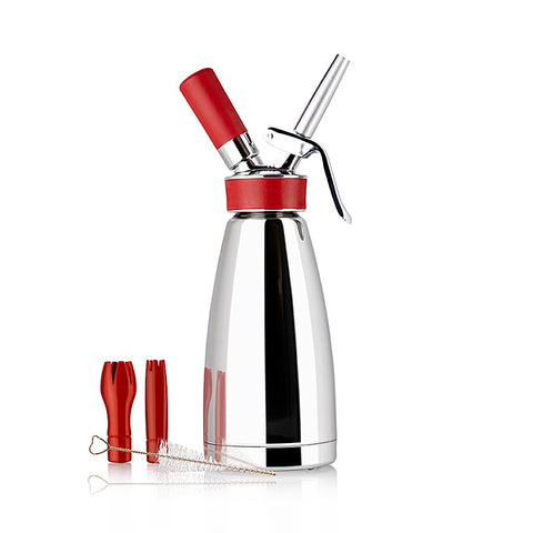 Gebinde-6-Espuma - Sprayer, iSi Thermo Whip Plus, komplett, Edelstahl poliert, 500 ml, rot, 1 St