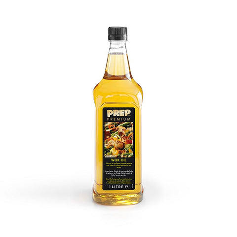 Pack of 6 - Stir Fry Wok Oil, with sunflower and sesame oil, seasoned with garlic and ginger, 1 liter