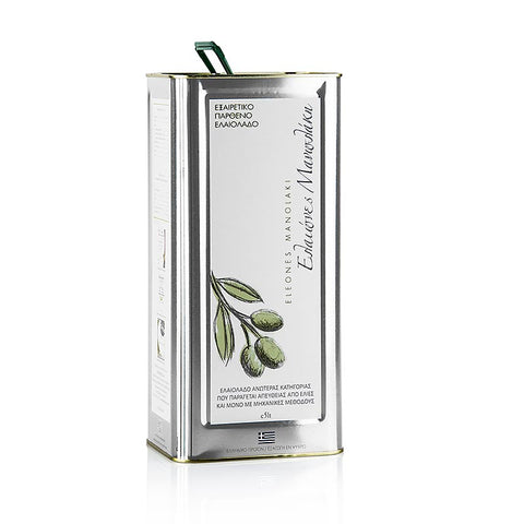 Pack of 4 Extra Virgin Olive Oil, Manolakis Groves, 100% Koroneiki Olives, Crete, 5 l
