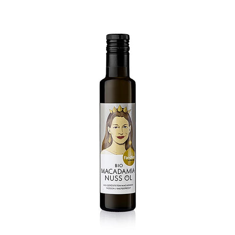 Pack of 6 Macadamia nut oils, cold-pressed, Fandler, organic, 250 ml