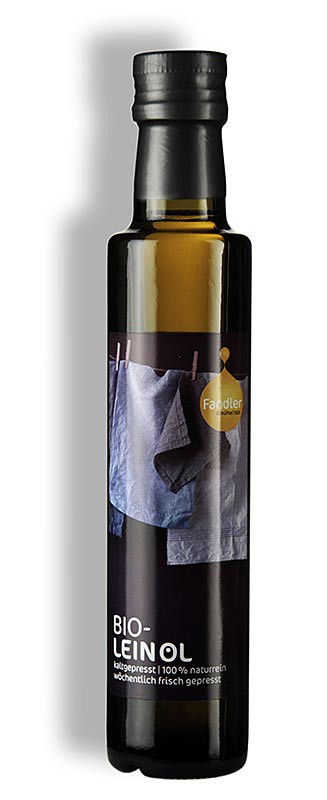 Container of 6 linseed oil, cold-pressed, Fandler, organic, 250 ml
