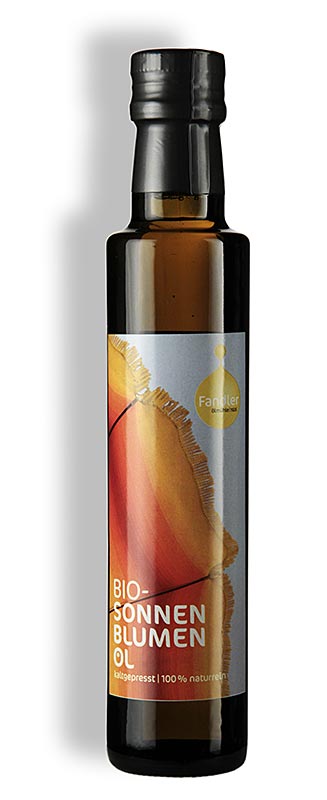 Pack of 6 - Sunflower oil, cold-pressed, Fandler, organic, 250 ml