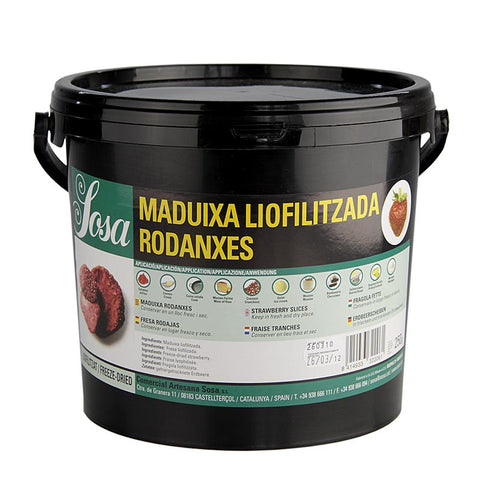 Gebinde-2-Sosa Gefriergetrocknete Erdbeeren, in Scheiben (39468), 250 g