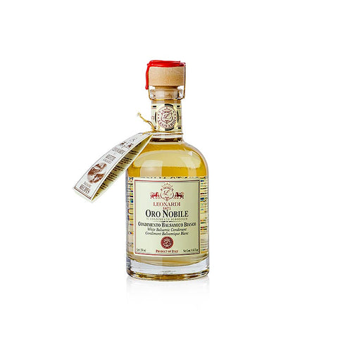 Box of 6 - Balsamic Vinegar Bianco "Oro Nobile", 4 years, oak barrel, Leonardi, 250 ml