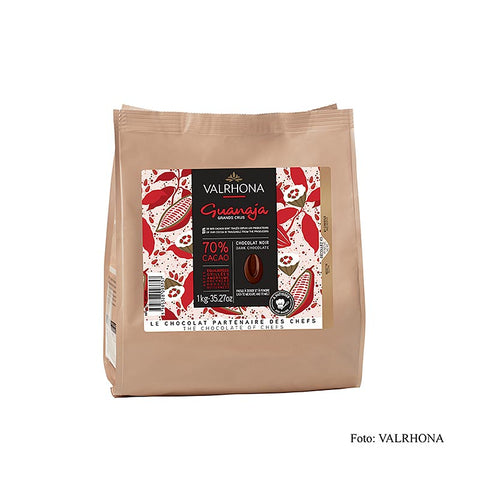 Gebinde-9-Valrhona Guanaja "Grand Cru", dunkle Couverture, Callets, 70% Kakao, 1 kg