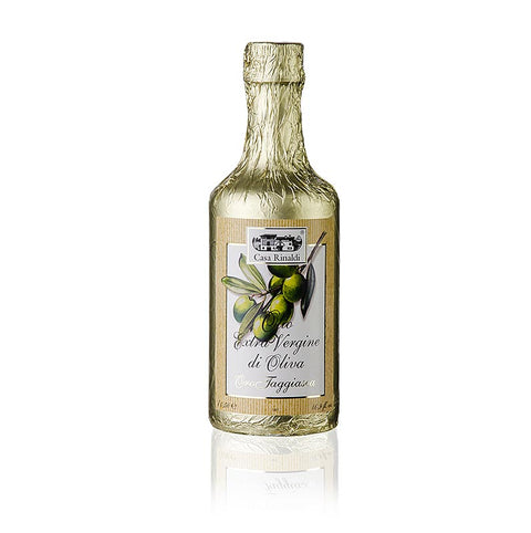 Box of 6 - Extra Virgin Olive Oil, Casa Rinaldi "Oro di Taggiasca", unfiltered, gold foil, 500 ml