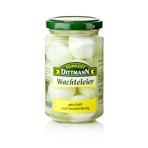 Gebinde-6-Wachtel-Eier, in Lake, Feinkost Dittmann, 220 g, ca.12 St