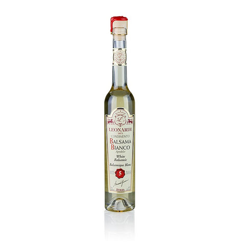Box of 6 - Balsamic Vinegar Bianco "Agrodolce", 5 years, oak barrel, Leonardi, 100 ml