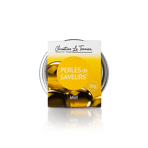 Gebinde-12-Würzkaviar "Honig", Perlgrösse 5 mm Spherical, Les Perles, 50 g