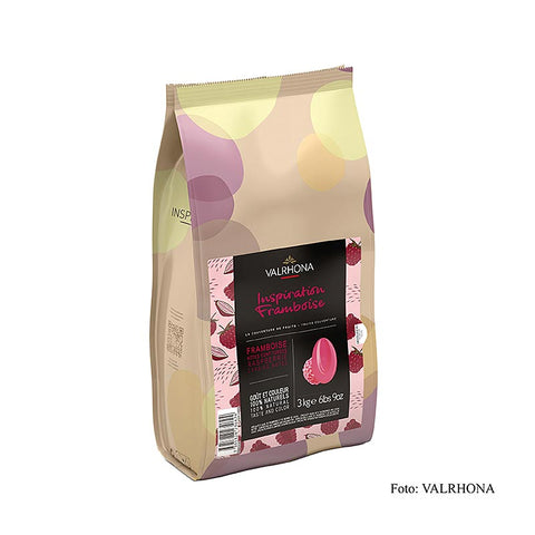 Gebinde-3-Valrhona Inspiration Himbeere - Himbeerspezialität mit Kakaobutter, 3 kg