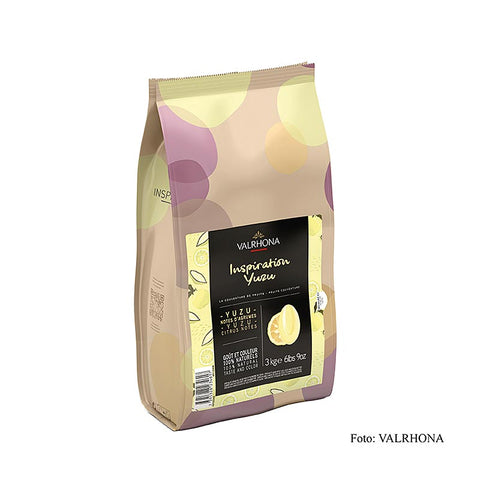 Gebinde-3-Valrhona Inspiration Yuzu - Yuzuspezialität mit Kakaobutter, 3 kg