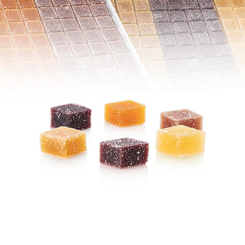 Gebinde-7-Valrhona "Pate de Fruits", 6 Sorten Fruchtgelees, 1,8 kg, 192 St