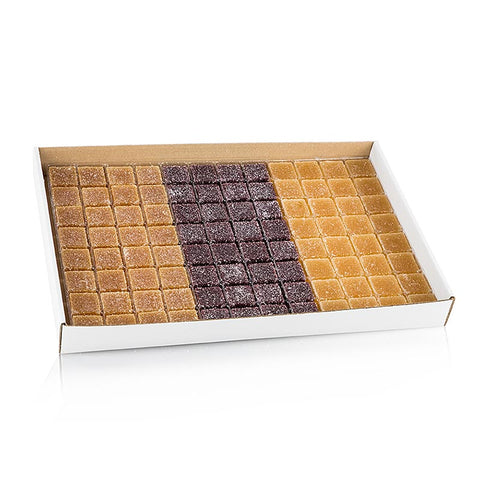 Gebinde-7-Valrhona "Pate de Fruits", 6 Sorten Fruchtgelees, 1,8 kg, 192 St