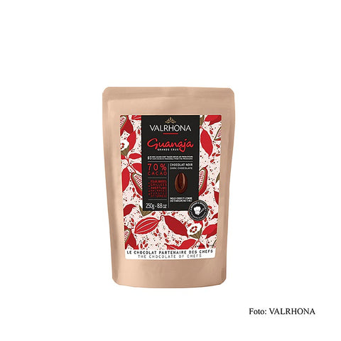 Gebinde-12-Valrhona Guanaja, Bitterschokolade, 70 %, Callets, 250 g
