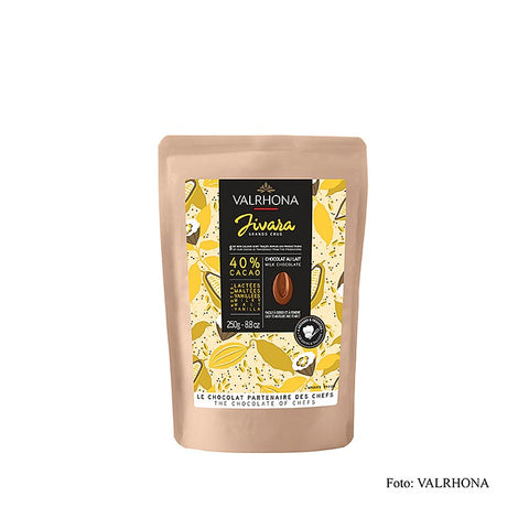 Gebinde-12-Valrhona Jivara, Milchschokolade 40%, Callets, 250 g