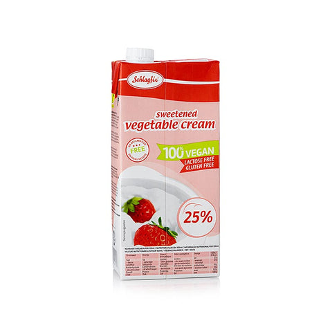 Gebinde-12-Schlagcreme gesüsst, 25% Fett, vegan, Schlagfix, 1 l