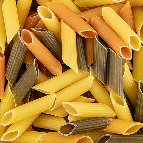 Gebinde-12-Acolore Fantasia Nudeln Penne Tricolore, Casa Rinaldi, 500 g