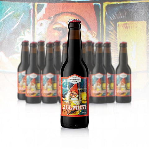 Hammars Julmust - Erfrischungsgetränk mit Malzgeschmack, Schweden, 4,62 l, 14 x 330ml