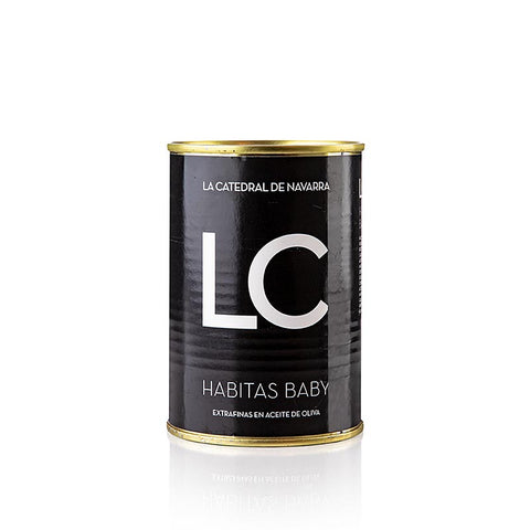 Habitas extrafinas - Baby Bohnen in Olivenöl, LC, 390 g