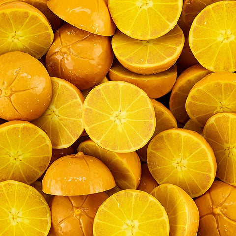 Gebinde-6-Orangenhälften aus Schokolade, 35 x 16,5mm, Dobla (77314), 250 g, 36 St