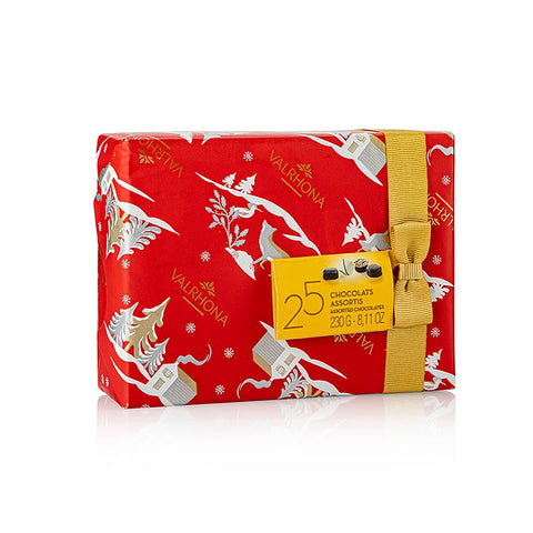 Valrhona Ballotin Sortiment, feine Pralinenmischung, WEIHNACHTEN, 230 g