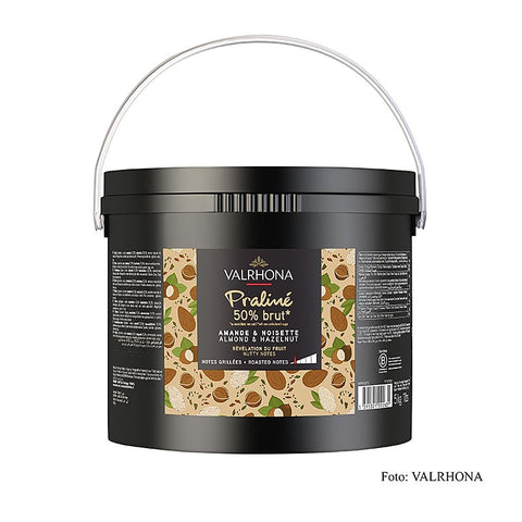 Gebinde-1-Valrhona Praline Masse Fruite Brut 25% Haselnuss, 25% Mandel, 5 kg