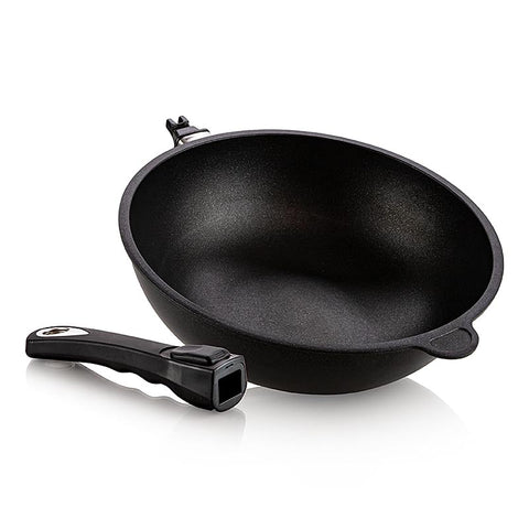 AMT Gastroguss, Wokpfanne, ø 28cm, 11cm hoch, mit abnehmbarem Griff, 1 St