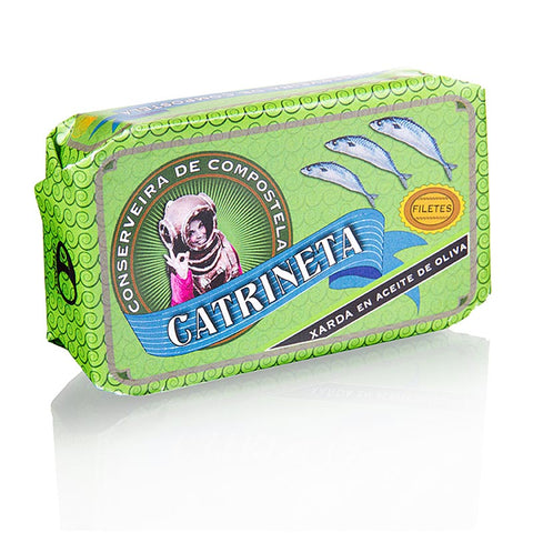 Makrelenfilets, ganz, in Olivenöl, Catrineta, 120 g