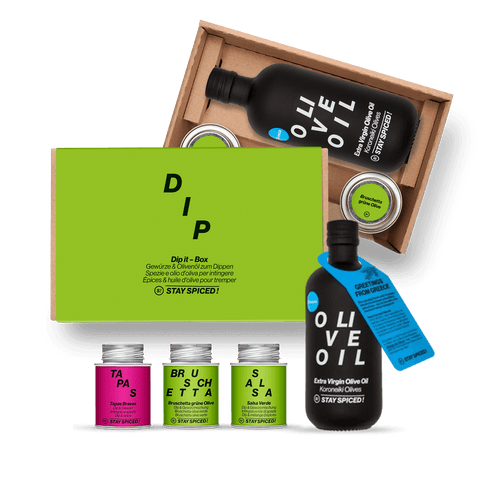 DIP IT | Spice Set &amp; Olive Oil | 3 spices and 1 olive oil in a box