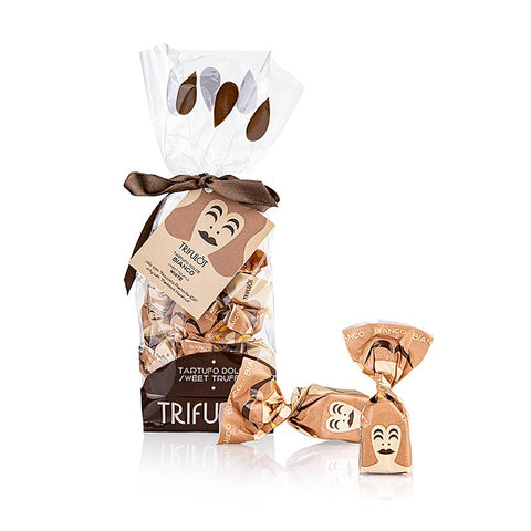 Mini Trüffelpralinen "trifulòt", weiße Schokolade, ca. 7 g, Tartuflanghe, 180 g