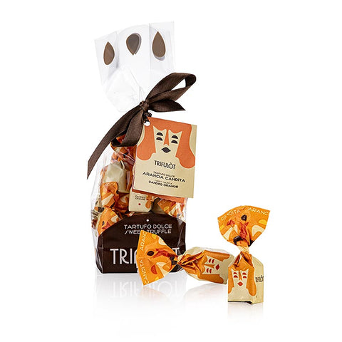 Mini Trüffelpralinen "trifulòt", Orange, ca. 7 g, Tartuflanghe, 180 g