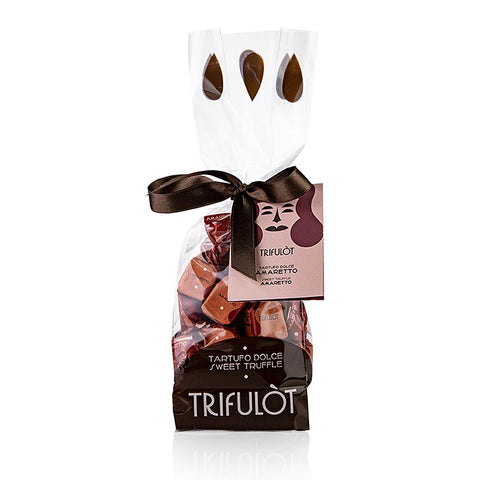 Gebinde-8-Mini Trüffelpralinen "trifulòt", Amaretto (rot), ca. 7 g, Tartuflanghe, 180 g