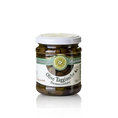 Olive mixture, green &amp; black Taggiasca olives, pitted, in oil, Venturino, 180 g