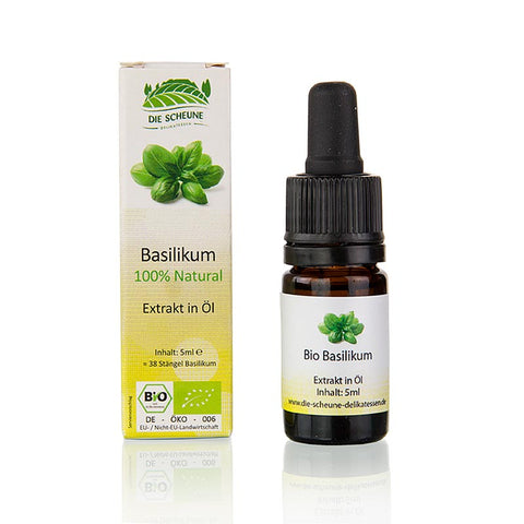 Natural Basil Flavoring, The Barn, Organic, 5 ml