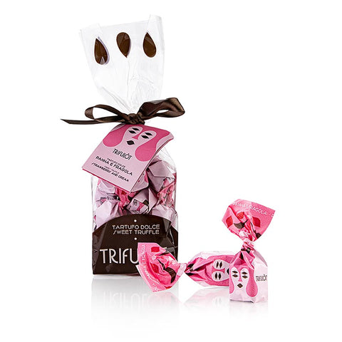 Mini Trüffelpralinen "trifulòt", Erdbeer & Sahne, ca. 7 g, Tartuflanghe, 180 g