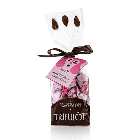 Mini Trüffelpralinen "trifulòt", Erdbeer & Sahne, ca. 7 g, Tartuflanghe, 180 g