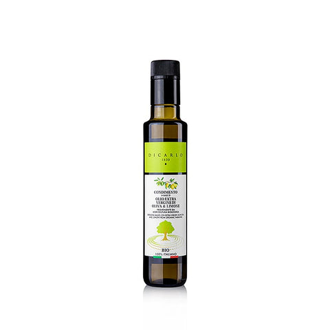 Pack of 12 - Di Carlo Extra Virgin Olive Oil with Lemon, Organic, 250 ml