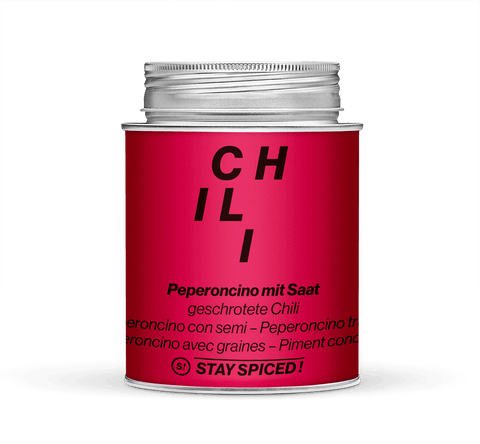 Chili / pepperoncino red, crushed with seeds